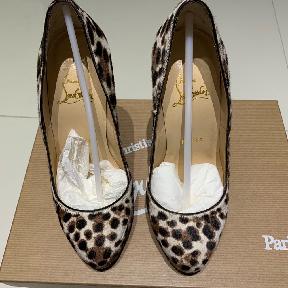 Louboutin heels  pony skin size 35,5